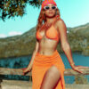 jupe de plage orange sunday maillot de bain orange mayotte (3) SIRIUS