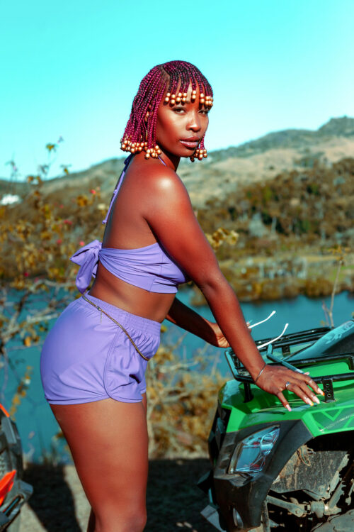 maillot de bain short violet mayotte sunday (1) ASHERE