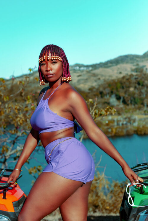 maillot de bain short violet mayotte sunday (3) ASHERE